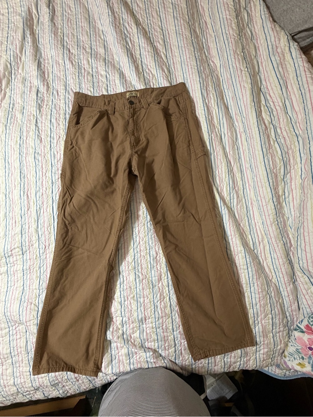 Men's Tan Chino Pants - Classic Straight Fit